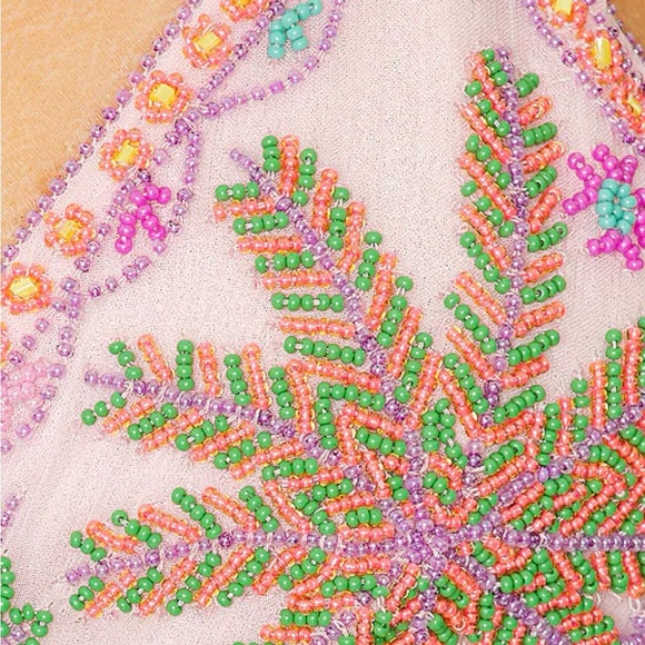 ROCOCO SAND Rio Beaded High Low Dress Small - Picture 4 of 5